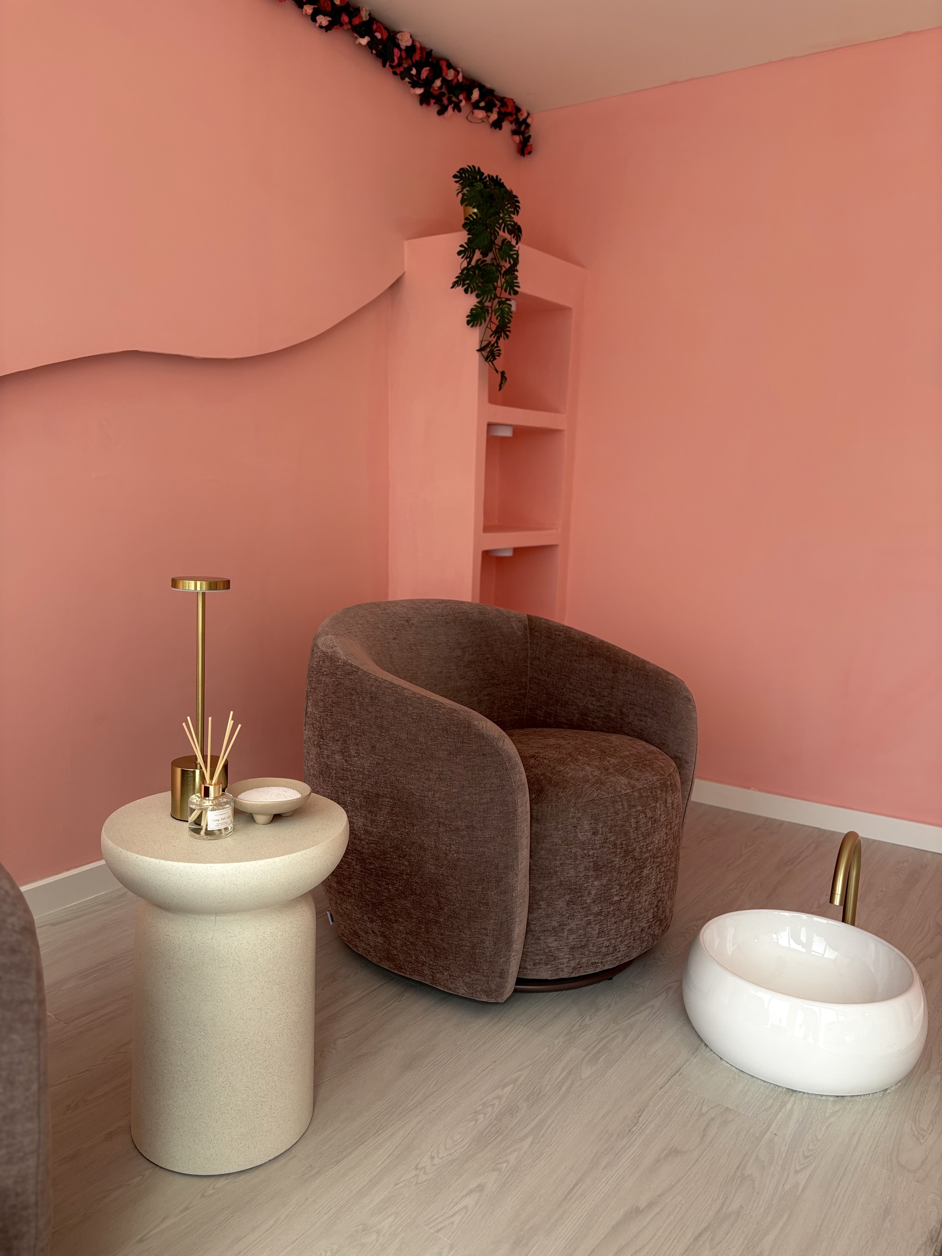 Zona de manicure do Ocean Pink